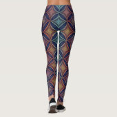 Iridescent 3D Morphing Shapes | Seamless Futuristi Leggings (Achterkant)