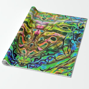Iridescent Abalone Butterfly Zee Shell Cadeaupapier