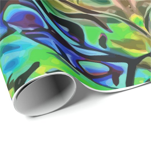 Iridescent Abalone Butterfly Zee Shell Cadeaupapier (Rol Hoek)