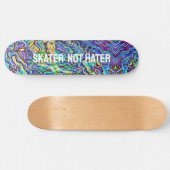 Iridescent Abalone Paua Shell - Skater not Hater Persoonlijk Skateboard (Horizontaal)