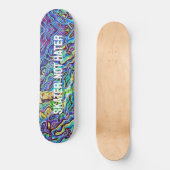 Iridescent Abalone Paua Shell - Skater not Hater Persoonlijk Skateboard (Voorkant)