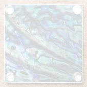 Iridescent Abalone Shell | Aangepast Onderzetter Glazen Onderzetter (Achterkant)