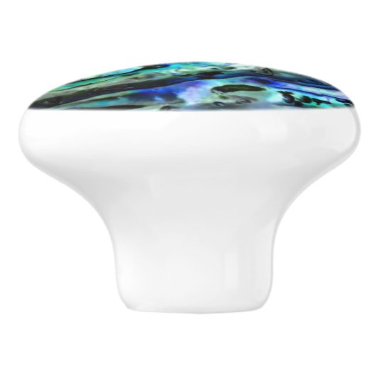 Iridescent Abalone Shell | Aangepaste keramische s Knop (Zijkant)