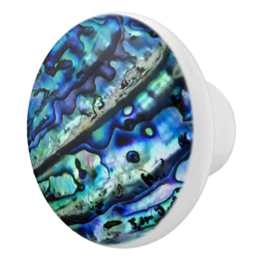Iridescent Abalone Shell | Aangepaste keramische s Knop (Rechts)