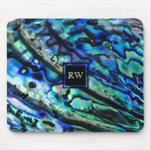 Iridescent Abalone Shell Monogram