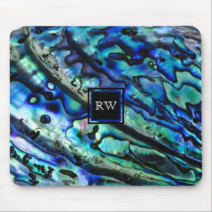 Iridescent Abalone Shell Monogram Muismat
