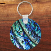 Iridescent Abalone Shell Monogram Sleutelhanger (Achterkant)