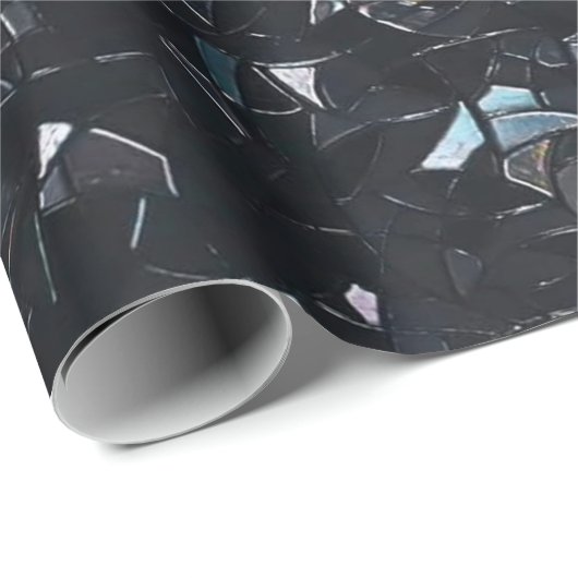 Iridescent Abstract Stained Glass Pattern Cadeaupapier (Rol Hoek)