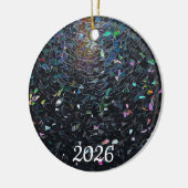 Iridescent Abstract Stained Glass Pattern Keramisch Ornament (Links)