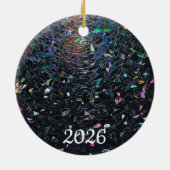 Iridescent Abstract Stained Glass Pattern Keramisch Ornament (Achterkant)