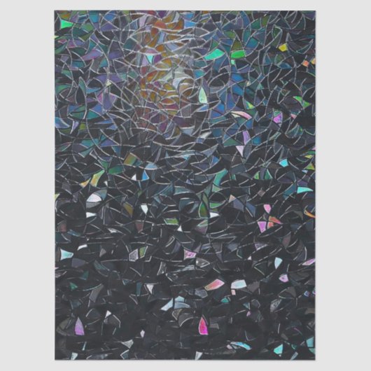 Iridescent Abstract Stained Glass Pattern Tissuepapier (Voorkant)