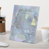 Iridescent Angel Aura Quartz Crystal Pedestal Sign Reclamebord Met Voetstuk (Insitu)