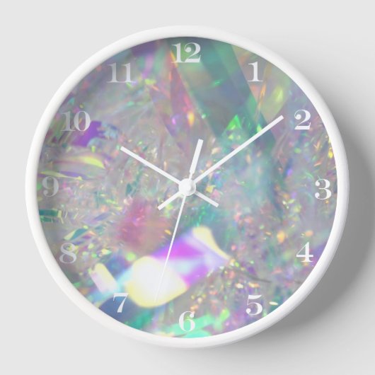 Iridescent Angel Tinsel Clock (Voorkant)