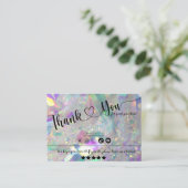 Iridescent Angel Tinsel Dank je Visitekaartje (Staand voorkant)