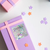 Iridescent Angel Tinsel Dank u wel! Vierkante Sticker