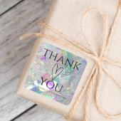 Iridescent Angel Tinsel Dank u wel! Vierkante Sticker
