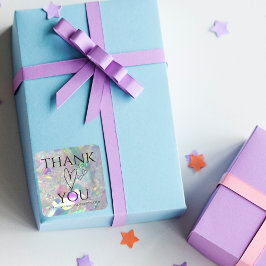 Iridescent Angel Tinsel Dank u wel! Vierkante Sticker