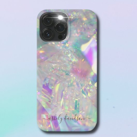 Iridescent Angel Tinsel Modern Glam iPhone Case Hoesje