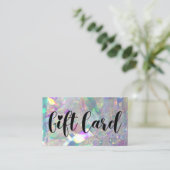 Iridescent Angel Tinsel Store Gift Kaarten Visitekaartje (Staand voorkant)