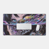 Iridescent Anime Horror: Liquid Smile Monster Bureaumat (Keyboard & Muis)