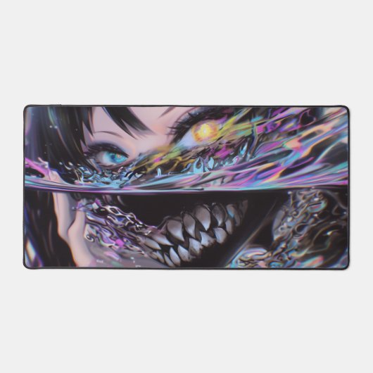 Iridescent Anime Horror: Liquid Smile Monster Bureaumat (Voorkant)
