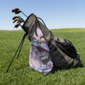 Iridescent Anime Horror: Liquid Smile Monster Golfhanddoek (Groen)