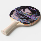 Iridescent Anime Horror: Liquid Smile Monster Tafeltennisbatje (Voorkant Gekanteld)