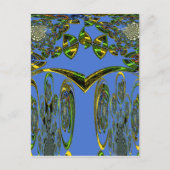 Iridescent Art Print met Gouden Abstract Design Briefkaart (Voorkant)