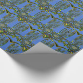 Iridescent Art Print met Gouden Abstract Design Cadeaupapier (Hoek)