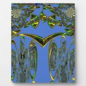 Iridescent Art Print met Gouden Abstract Design Fotoplaat (Voorkant)