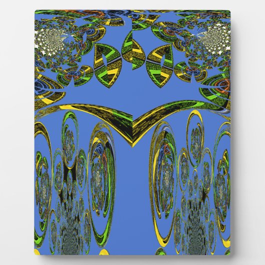 Iridescent Art Print met Gouden Abstract Design Fotoplaat (Voorkant)
