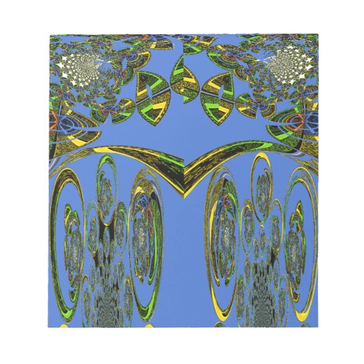 Iridescent Art Print met Gouden Abstract Design Notitieblok (Voorkant)