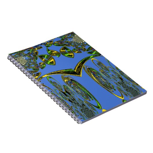 Iridescent Art Print met Gouden Abstract Design Notitieboek (Rechterzijde)