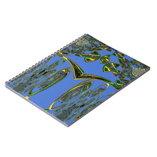 Iridescent Art Print met Gouden Abstract Design Notitieboek (Linkerzijde)