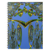 Iridescent Art Print met Gouden Abstract Design Notitieboek (Voorkant)