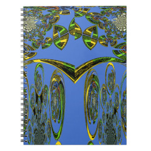 Iridescent Art Print met Gouden Abstract Design Notitieboek