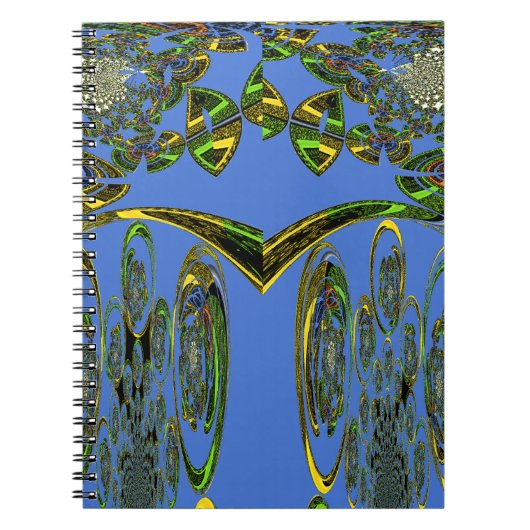 Iridescent Art Print met Gouden Abstract Design Notitieboek (Voorkant)