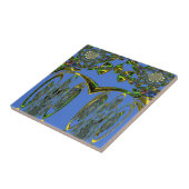 Iridescent Art Print met Gouden Abstract Design Tegeltje (Zijkant)