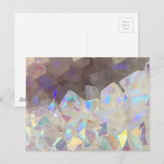 Iridescent Aura Crystals Briefkaart (Voorkant / Achterkant)