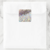 Iridescent Aura Crystals Vierkante Sticker (Tas)