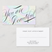 Iridescent Beauty Salon Benoeming Afsprakenkaartje (Voorkant / Achterkant)