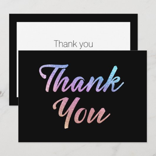 Iridescent Bedankkaart (Voorkant / Achterkant)