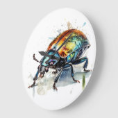 Iridescent Beetle in Waterverf Grote Klok (Hoek)