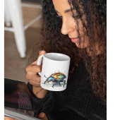 Iridescent Beetle in Waterverf Koffiemok