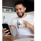 Iridescent Beetle in Waterverf Koffiemok