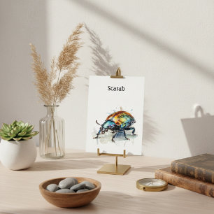 Iridescent Beetle in Waterverf, op maat Briefkaart