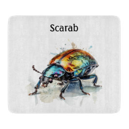 Iridescent Beetle in Waterverf, op maat Snijplank