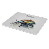 Iridescent Beetle in Waterverf, op maat Snijplank (Hoek)