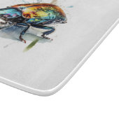 Iridescent Beetle in Waterverf Snijplank (Hoek)