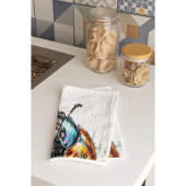 Iridescent Beetle in Waterverf Theedoek